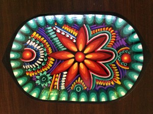 Hand-painted wooden bowl I bought from Margarita